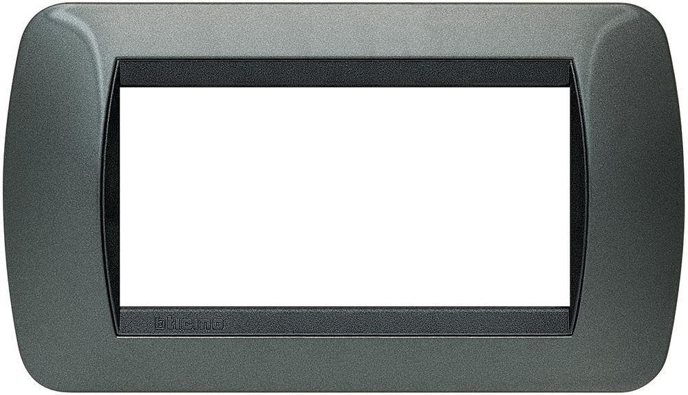Рамка 4 мод. DARK STEEL TP LL International Bticino , BTICINO, L4804PA