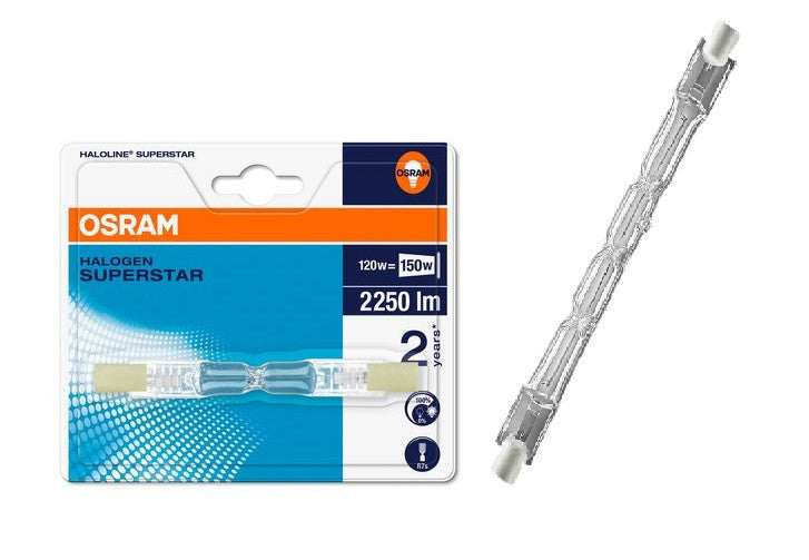 ТРЪБНА ХАЛОГЕННА ЛАМПА 64695 ES 120W 230V R7S-15 FS1 74.99mm HALOLINE LEDVANCE