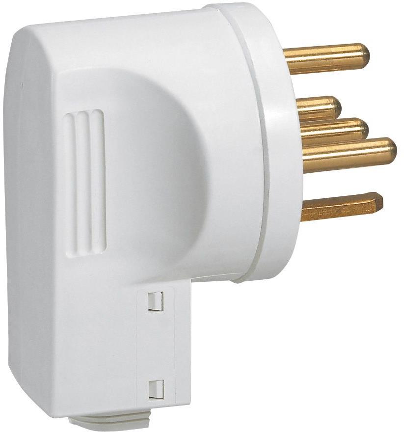 Щепсел френски стандарт 3P+N+E 32A цвят Бял Plexo Legrand, LEGRAND, 55807
