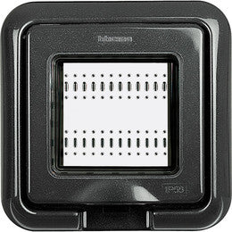 Лицева рамка + носеща IP55 2 мод. цвят Антрацит LL Bticino, BTICINO, 24602L
