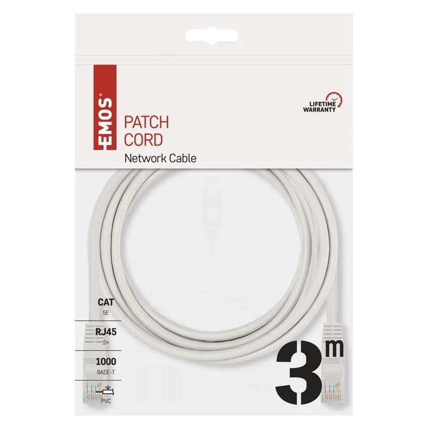 Корда Cat.5e U/UTP PVC сива – 3m EMOS
