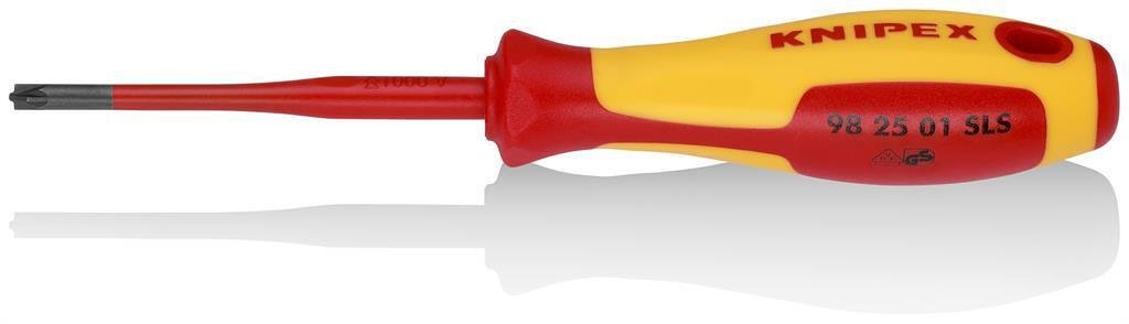 Отвертка PZ/S 1, VDE 1000V жълто-червена ръкохватка 187мм, Knipex - K982501SLS