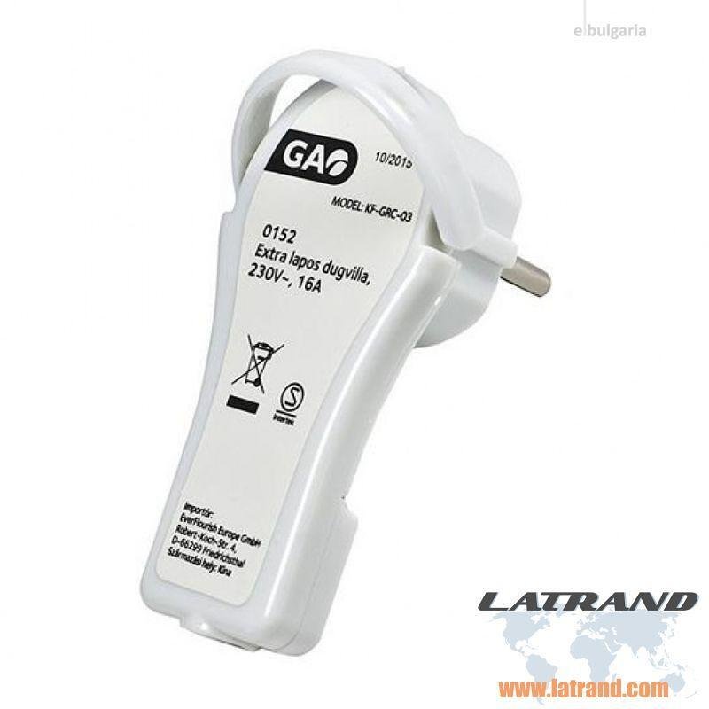 Щепсел плосък бял 16А 2P+T IP20 GAO - 0152H