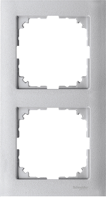 Рамка 2х цвят Алуминий, M-Pure System M  Merten SE /до изчерпване/, SCHNEIDER ELECTRIC, MTN4020-3660