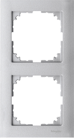 Рамка 2х цвят Алуминий, M-Pure System M  Merten SE /до изчерпване/, SCHNEIDER ELECTRIC, MTN4020-3660