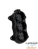 ATRA - Троен контакт шуко 16А открит монтаж IP21 черен - 5221, АТРА