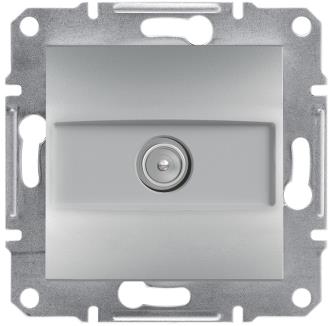 Розетка TV крайна 1dB цвят Алуминий Asfora SE, SCHNEIDER ELECTRIC, EPH3200161