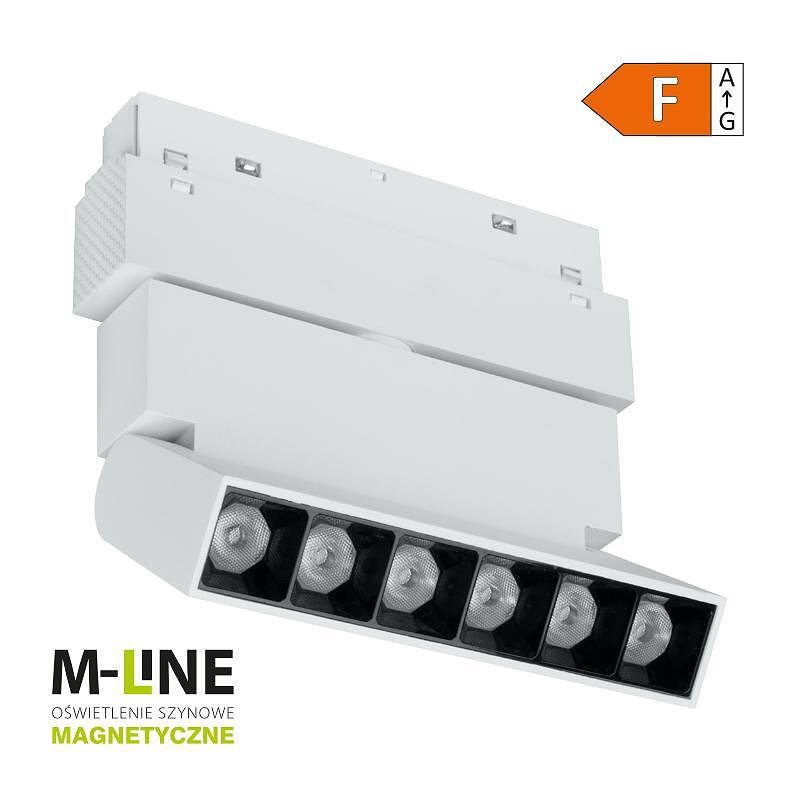 Линейна лампа с магнитен релейен елемент, регулируема M-LINE, бяла, 6 W, 480 lm, 4000 K, DPM, MTL-SPRL-6W-W