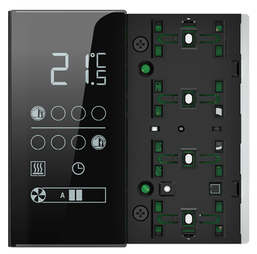 Термостат с 2 бутона KNX 80x80 RW FF EKINEX, EK-EQ2-TP-RW