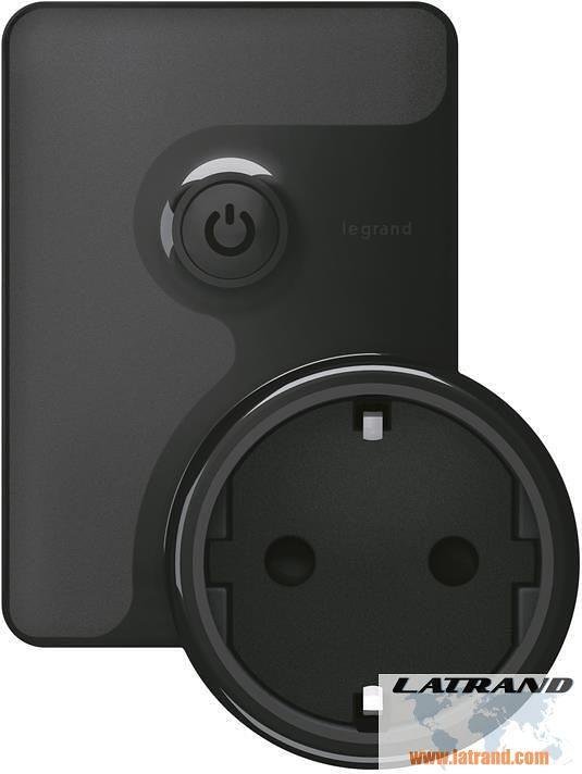 Адаптер Smart 1 х шуко 16A Черен Legrand с Netatmo - 64840FI