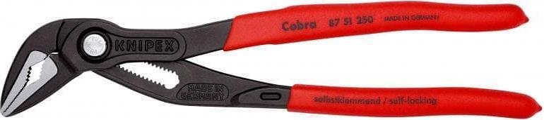 Клещи раздвижени Cobra ES, червена ръкохватка 250мм, Knipex - K8751250