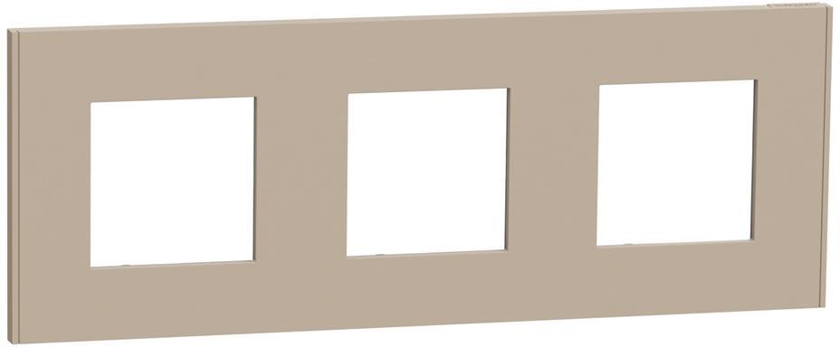 Лицева рамка 3х цвят Капучино Unica Déco SE, SCHNEIDER ELECTRIC, NU600626
