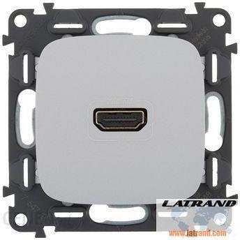 HDMI розетка (комплект с механизъм) цвят Алуминий Valena Allure Legrand - 754717