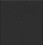 Лицев панел за 2 бутона вертикално 30x60 Linea71 Fenix Black Ingo EKINEX, EK-T2R-FNI