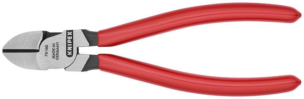 Клещи диагонални резачки, червена ръкохватка 160мм, Knipex - K7001160
