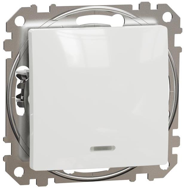 Еднополюсен ключ с подсветка цвят Бял Sedna SE, SCHNEIDER ELECTRIC, SDD111101L
