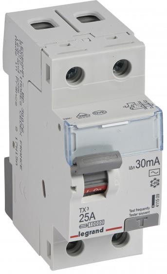 ДТЗ 2P 25А 30mА серия TX3 ID тип AC Legrand, LEGRAND НИСКО НАПРЕЖЕНИЕ, 411509