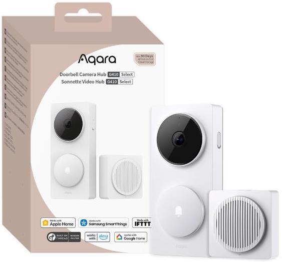 Видео бутон Wi-Fi и звънец бял Aqara Video Doorbell G410 - 8380, AQARA, CH-C09D-W