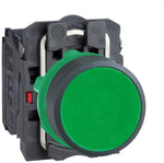 Бутон сглобен зелен 1NO-1NC Ø22mm XB5 SE, SCHNEIDER ELECTRIC НИСКО НАПРЕЖЕНИЕ, XB5AA35