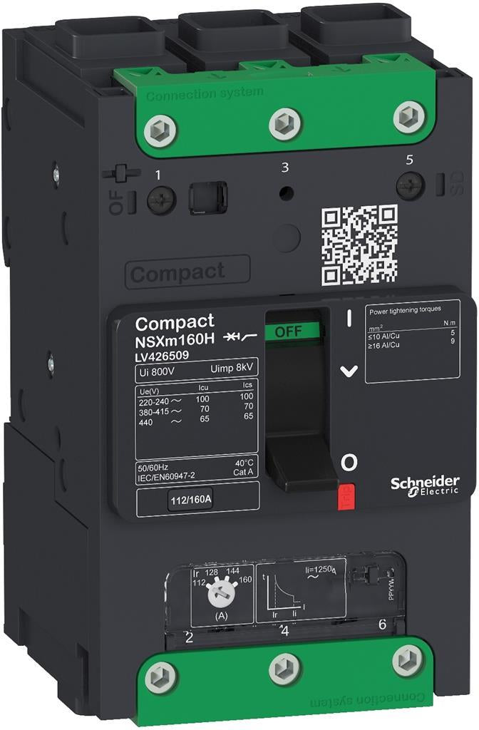 Автомат NSXm B 3P 125А TM 25kA, за DIN монтаж, регулируем (In x 0.7...1) SE /до изчерпване/, SCHNEIDER ELECTRIC НИСКО НАПРЕЖЕНИЕ, LV426208