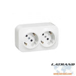 LEGRAND - FORIX 782423 Двоен контакт шуко 16А детска защита открит монтаж IP21