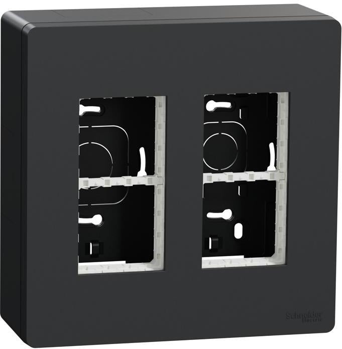 Моноблок за открит монтаж 2x4 мод. цвят Антрацит Unica System+ SE, SCHNEIDER ELECTRIC, NU122454