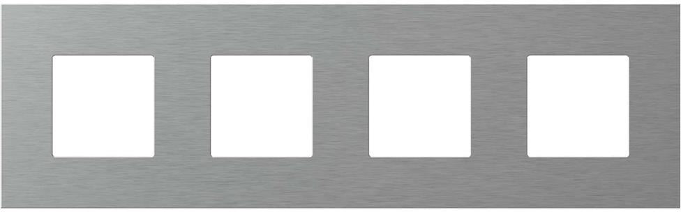 Рамка 2+2+2+2 мод. цвят Сребро мат Modul Edge TEM, OG28MAM
