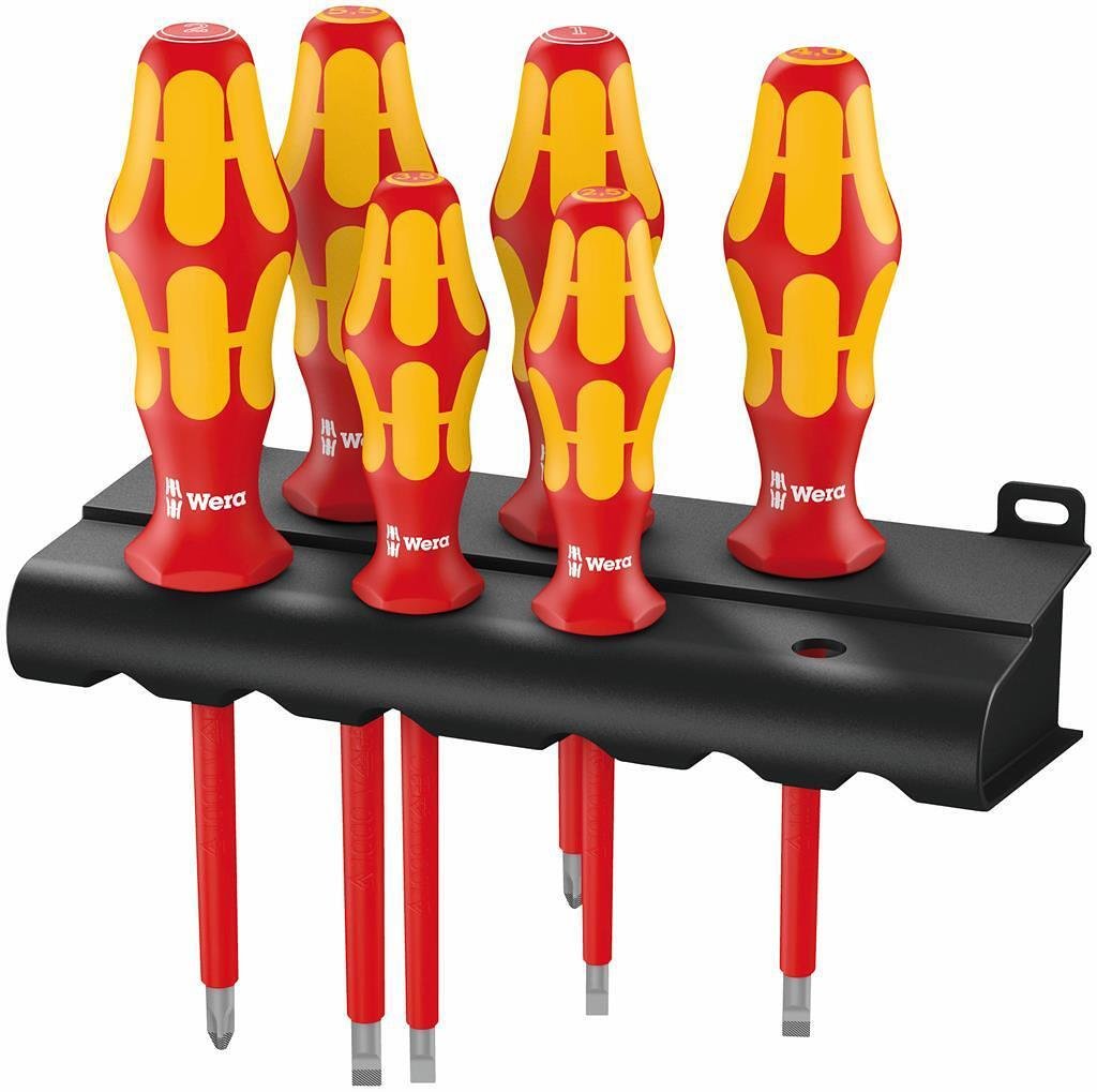 Комплект отвертки, 4х шлиц и 2х PH, 16x/6 Kraftform VDE 1000V Wera - W006145