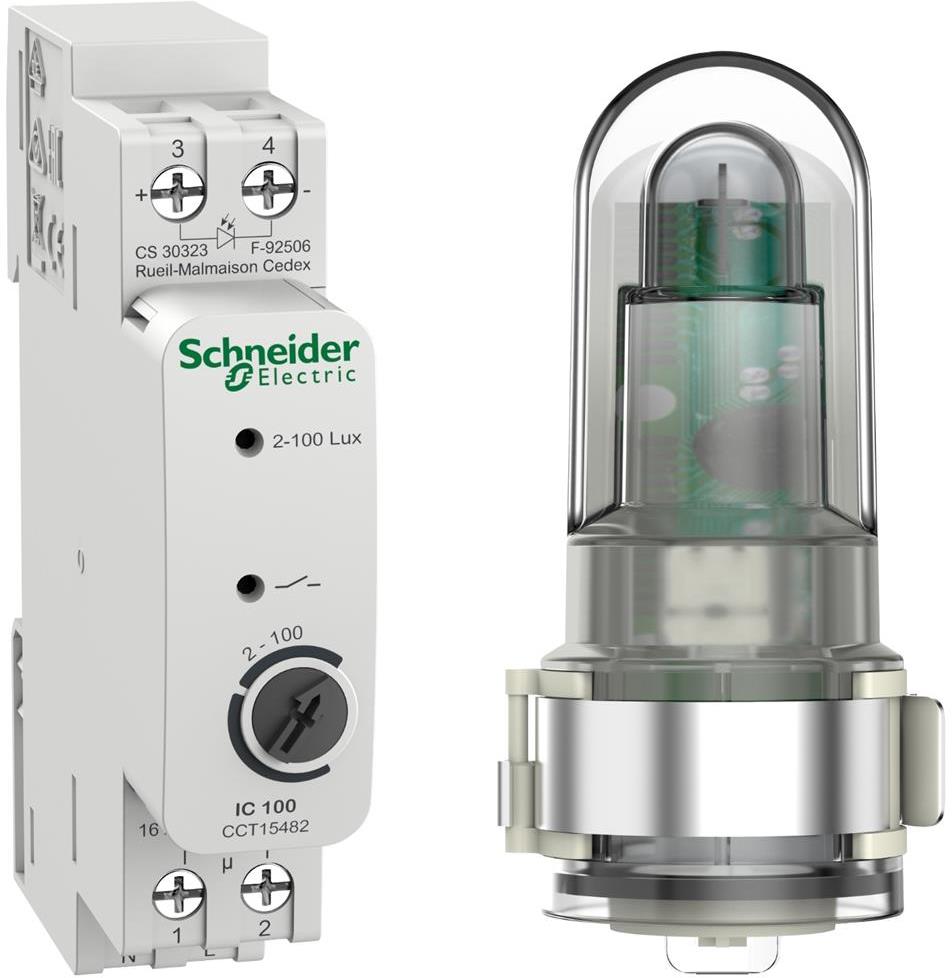 Датчик за осветеност, за DIN монтаж, 2600W, комплект с фотоклетка IP65, SE, SCHNEIDER ELECTRIC НИСКО НАПРЕЖЕНИЕ, CCT15482