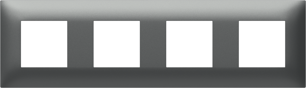 Рамка 2+2+2+2 мод. цвят Антрацит Thin Modul TEM, OT28AT