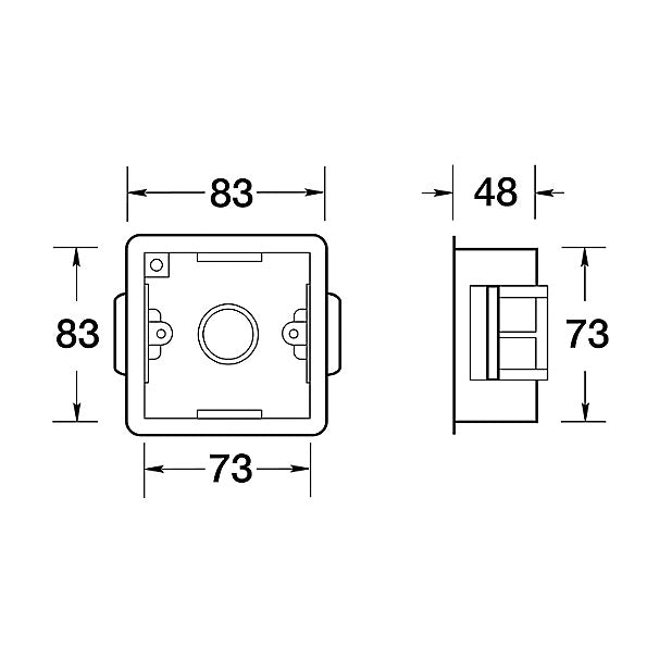 Конзолна кутия за гипсокартон 80х80х47мм BS Veritage, LEGRAND, SPB03