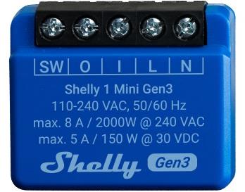 Микромодул Smart реле 1х On/Off 8A изисква неутрала Shelly 1 Mini Gen3 - 261576, SHELLY