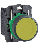 Бутон сглобен жълт 1NO Ø22mm XB5 SE, SCHNEIDER ELECTRIC НИСКО НАПРЕЖЕНИЕ, XB5AA51