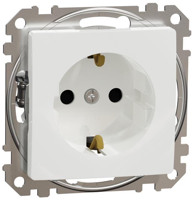 Контакт шуко с детска защита авт. цвят Бял Sedna SE, SCHNEIDER ELECTRIC, SDD111022