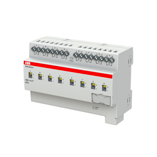 Актуатор изходи SA/S8.6.2.2 8х 230Vac 6A 8DIN KNX ABB, 2CDG110255R0011