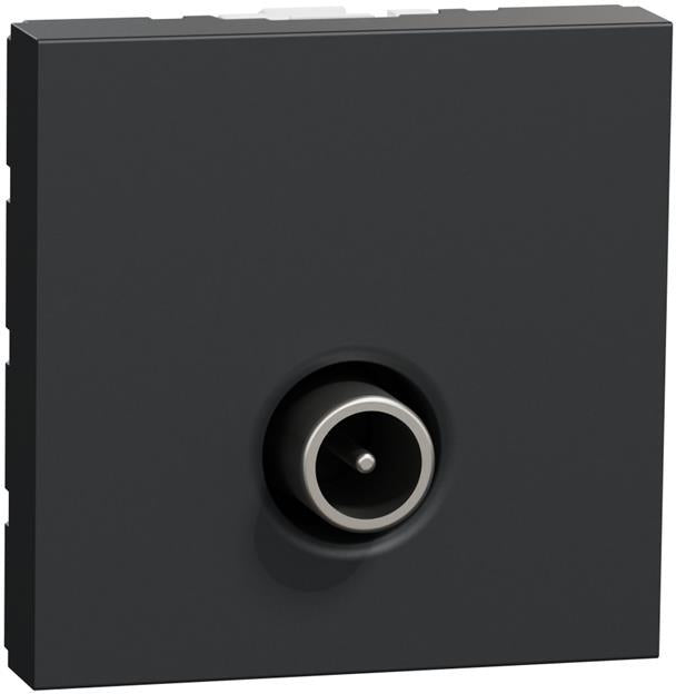 Розетка TV тип коаксиал 1.5dB 2 мод. цвят Антрацит Unica SE, SCHNEIDER ELECTRIC, NU346254