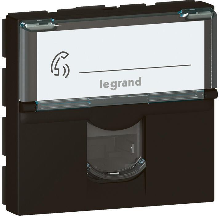 Розетка RJ45 cat.6A STP 2 мод. цвят Черен Mosaic Legrand, LEGRAND, 79176L
