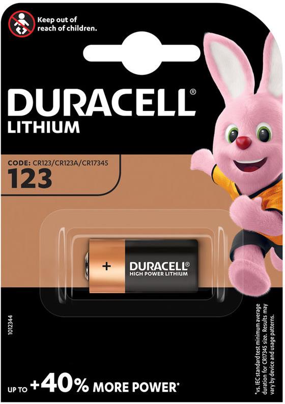 Батерия CR123A 3V Duracell, DURACELL, DUR123