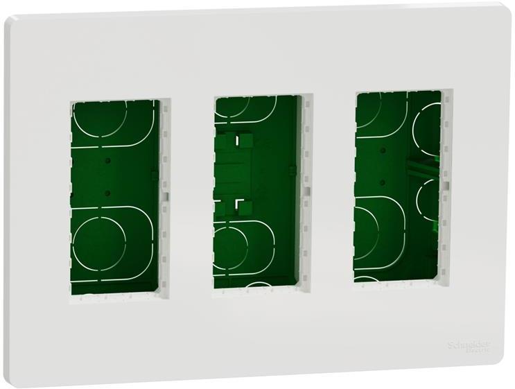 Моноблок за скрит монтаж 3x4 мод. цвят Бял Unica System+ SE, SCHNEIDER ELECTRIC, NU173418
