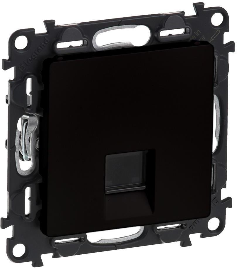 Розетка RJ45 cat.6 UTP цвят черен Valena Life Legrand, LEGRAND, 756342