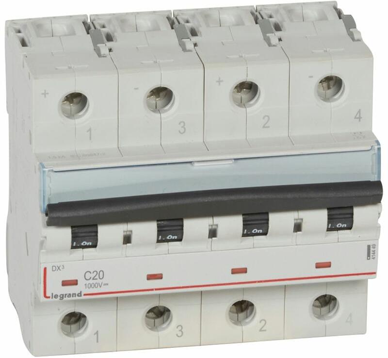 Автоматичен прекъсвач DX3-DC 2P 20A 1000V= Legrand, LEGRAND НИСКО НАПРЕЖЕНИЕ, 414449