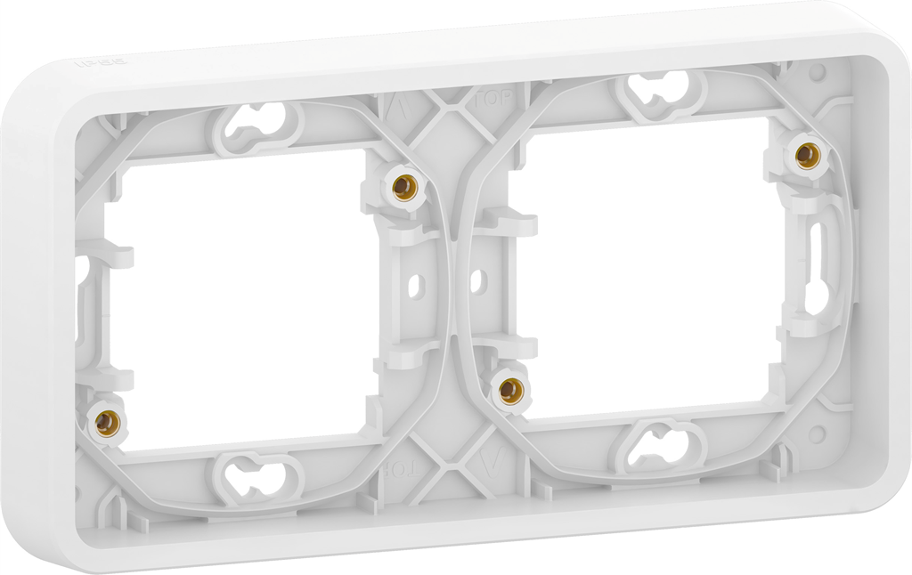Рамка двойна хоризонтална IP55 цвят Бял Mureva SE, SCHNEIDER ELECTRIC, MUR39101