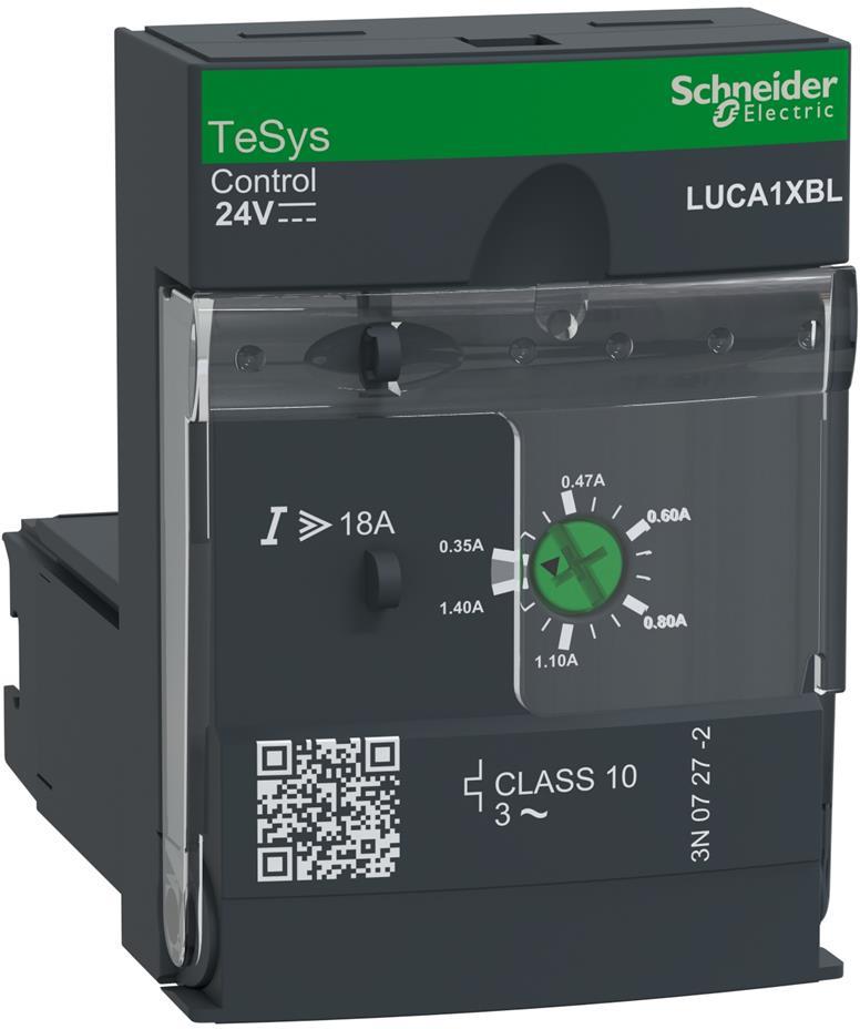 Моторен пускател TeSys U 3P 0.25kW (12A AC-3) с термична защита 0.35…1.4A 24V DC SE, SCHNEIDER ELECTRIC НИСКО НАПРЕЖЕНИЕ, LUCA1XBL