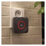 Безжичен звънец сив 220V в комплект с бутон 150 метра IP44, 55 мелодии Wi-Fi GoSmart EMOS