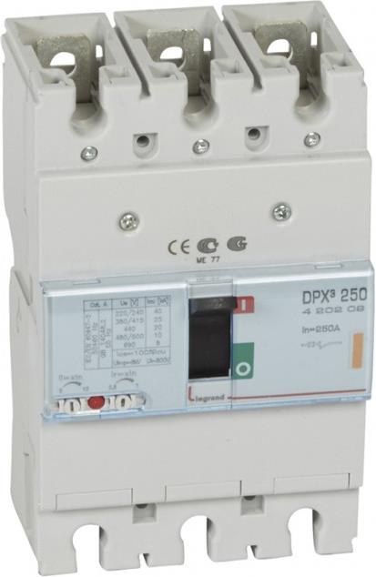 Автомат DPX3 250 TM 3P 250A 25кA регулируем (In x 0.8...1) Legrand, LEGRAND НИСКО НАПРЕЖЕНИЕ, 420209