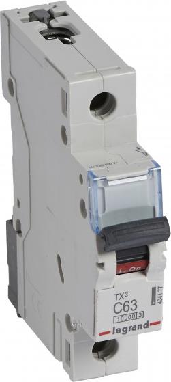 Автоматичен прекъсвач TX3 1P 63A крива С 10kA Legrand, LEGRAND НИСКО НАПРЕЖЕНИЕ, 404177