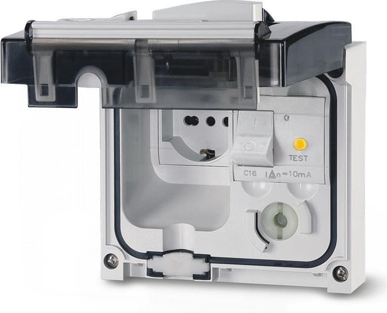 Контакт Итало-Германски стандарт с ДТЗ, IP56, 16A, серия Omnia Plus, Scame-409.0405