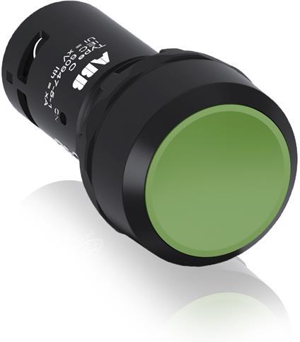 Бутон със задържане зелен CP2-10G-101NO пластмасов ринг Ø22mm Compact ABB, 1SFA619101R1012