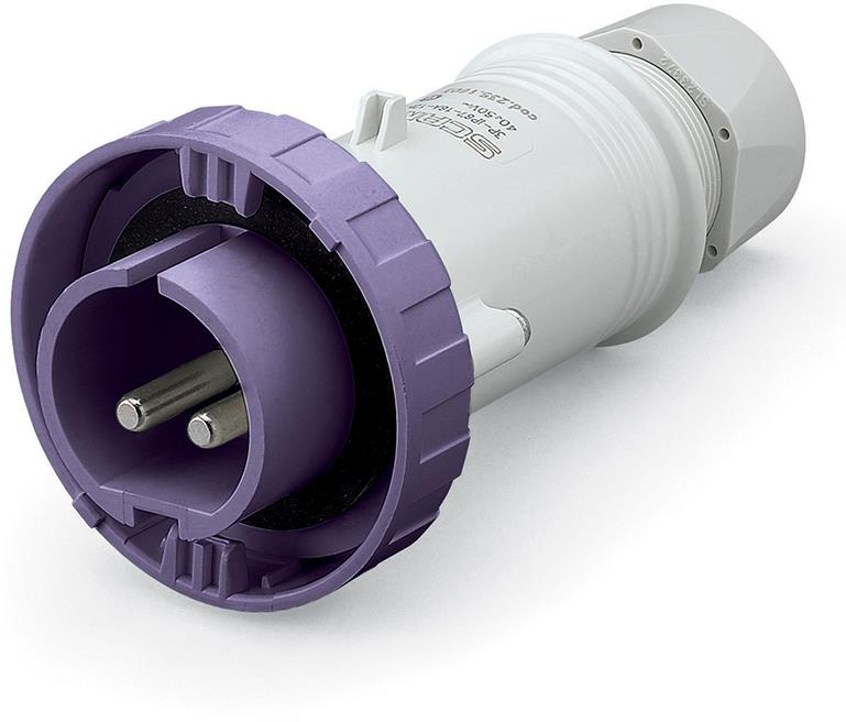 Промишлен щепсел 2P 16A 20-25V 50Hz IP67 Scame, SCAME, 235.1600