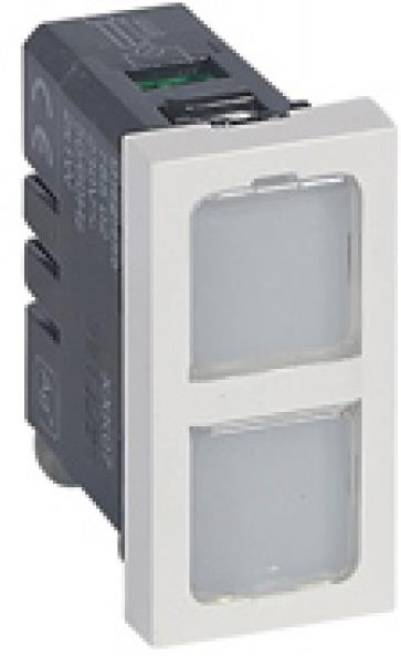 Сигнална лампа 0.2W двойна 12-24V 1 мод. 4 цвята Mosaic Legrand, LEGRAND, 78552